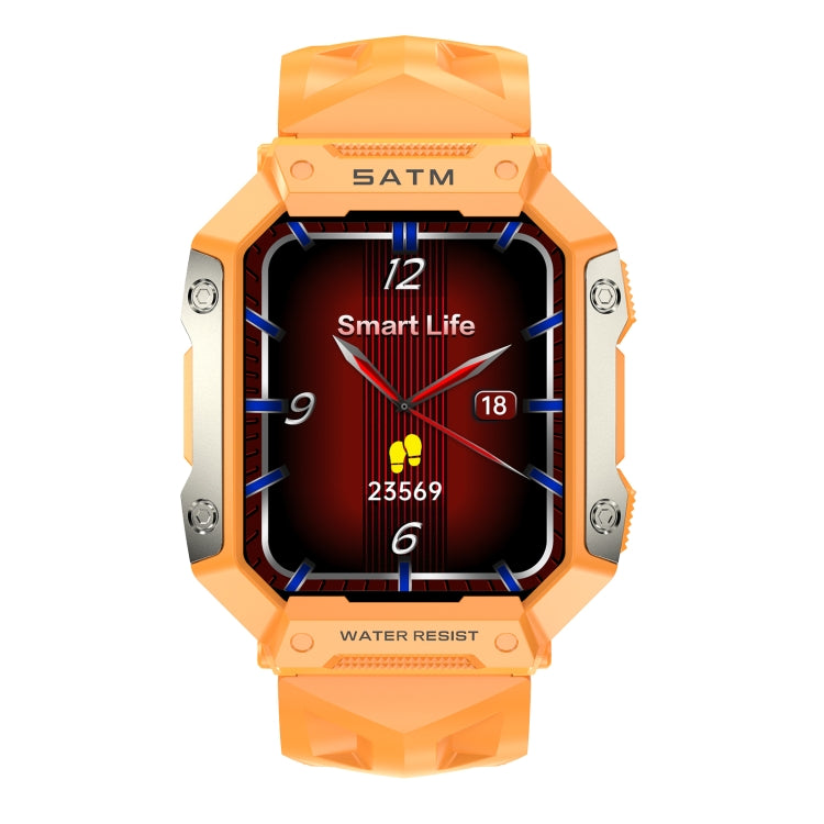 PG333 1.91 inch Waterproof Smart Sports Watch Support Heart Rate Monitoring / Blood Pressure Monitoring(Orange) - Smart Wear by buy2fix | Online Shopping UK | buy2fix