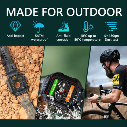 PG333 1.91 inch Waterproof Smart Sports Watch Support Heart Rate Monitoring / Blood Pressure Monitoring(Orange) - Smart Wear by buy2fix | Online Shopping UK | buy2fix