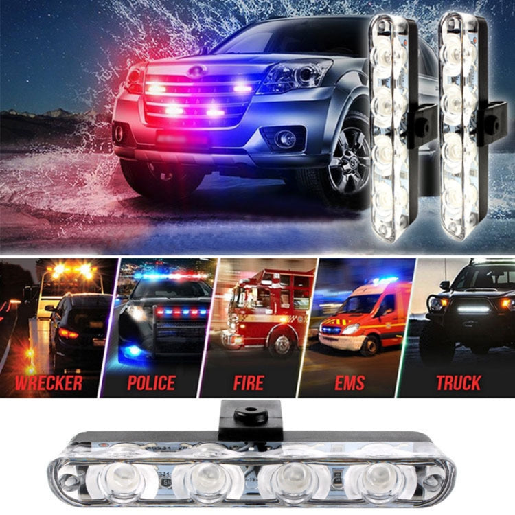 4 in 1 Car 16LEDs Grille Flash Lights Warning Lights with Wireless Remote Control(Red) - In Car by buy2fix | Online Shopping UK | buy2fix