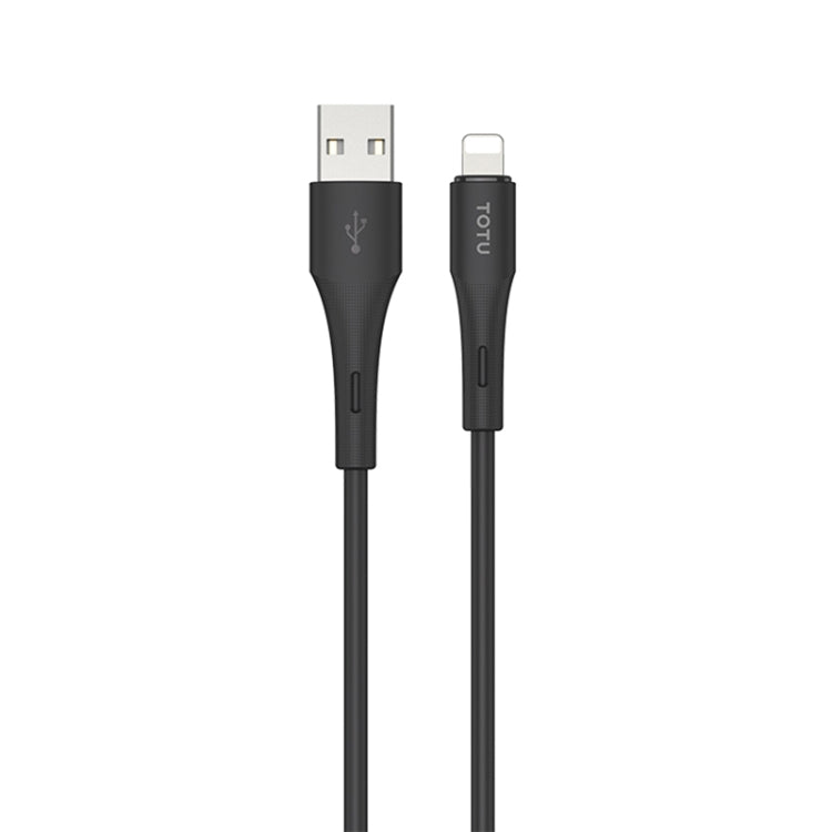 TOTU BL-017 Skin Sense Series USB to 8 Pin Silicone Data Cable, Length:2m(Black) - Normal Style Cable by TOTUDESIGN | Online Shopping UK | buy2fix