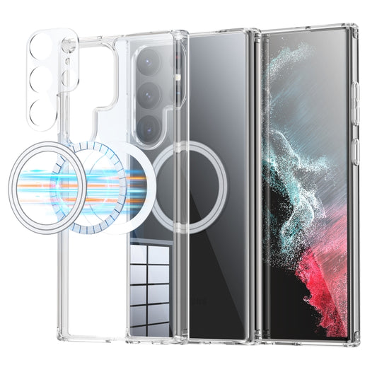 For Samsung Galaxy S22 Ultra 5G Transparent Frosted MagSafe Phone Case - Galaxy S22 Ultra 5G Cases by buy2fix | Online Shopping UK | buy2fix