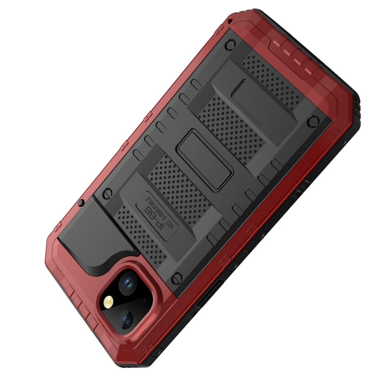 For iPhone 14 Plus RedPepper Wolf 360 Full Body Rugged Life Waterproof Phone Case(Red) - iPhone 14 Plus Cases by RedPepper | Online Shopping UK | buy2fix