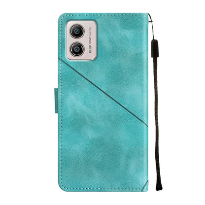 For Motorola Moto G53 5G Skin-feel Embossed Leather Phone Case(Green) - Motorola Cases by buy2fix | Online Shopping UK | buy2fix