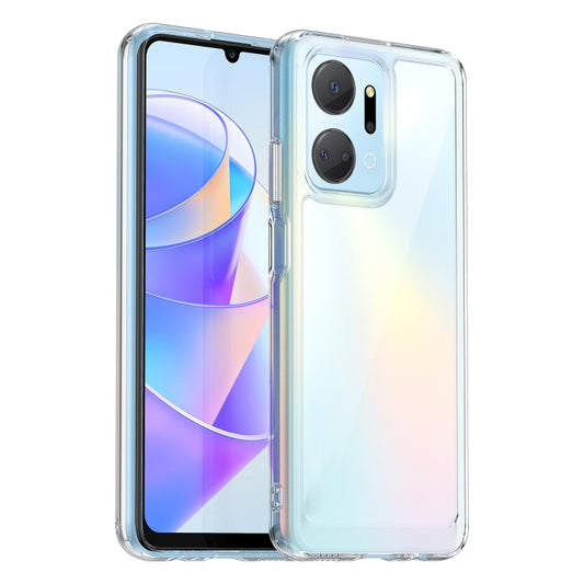 For Honor X7A Colorful Series Acrylic + TPU Phone Case(Transparent) - Honor Cases by buy2fix | Online Shopping UK | buy2fix