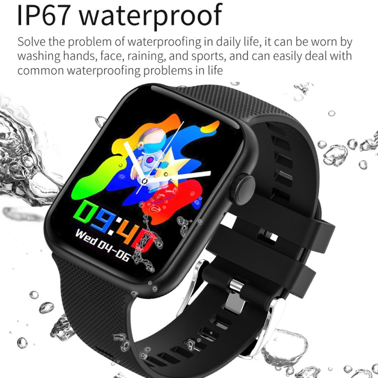 HT15 1.85 inch Silicone Band IP67 Waterproof Smart Watch, Support Bluetooth Calling / Sleep Monitoring(Silver) - Smart Wear by buy2fix | Online Shopping UK | buy2fix