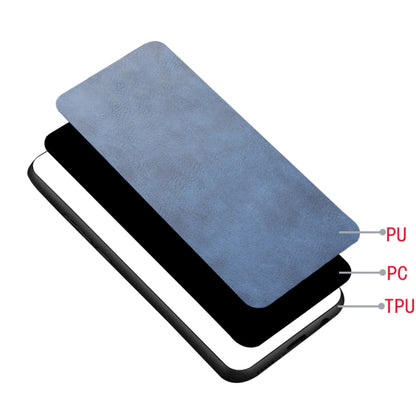 Sewing Cow Pattern Skin PC + PU + TPU Phone Case For Xiaomi Poco C55/Redmi 12C/Redmi 11A 4G(Blue) - Xiaomi Cases by buy2fix | Online Shopping UK | buy2fix