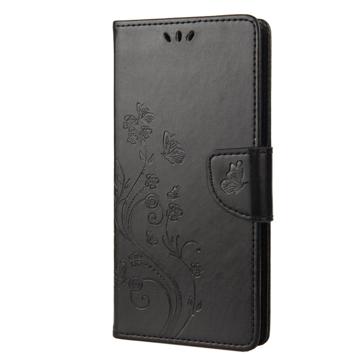 For Xiaomi Redmi Note 12 Pro 5G Global Butterfly Flower Pattern Leather Phone Case(Black) - Note 12 Pro Cases by buy2fix | Online Shopping UK | buy2fix
