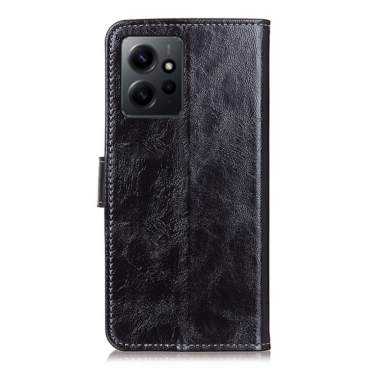 For Xiaomi Redmi Note 12 4G Global Retro Crazy Horse Texture Horizontal Flip Leather Phone Case(Black) - Note 12 Cases by buy2fix | Online Shopping UK | buy2fix