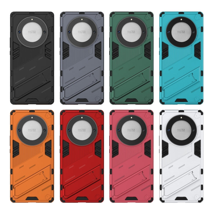 For Honor X9a/X40 5G/Magic5 Lite Punk Armor PC + TPU Phone Case with Holder(Red) - Honor Cases by buy2fix | Online Shopping UK | buy2fix