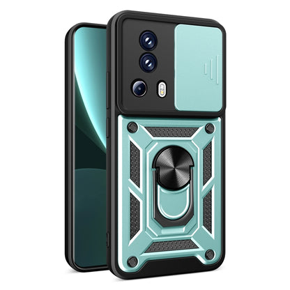 For Xiaomi Civi 2 5G / 13 Lite Sliding Camera Cover Design TPU+PC Phone Case(Green) - 13 Lite Cases by buy2fix | Online Shopping UK | buy2fix