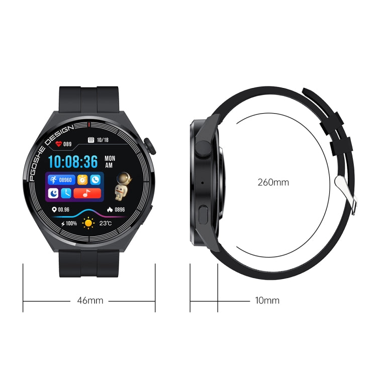 PG3 Pro 1.41 inch TFT Screen Smart Watch, Support Heart Rate / Blood Pressure Monitoring(Black) - Smart Wear by buy2fix | Online Shopping UK | buy2fix