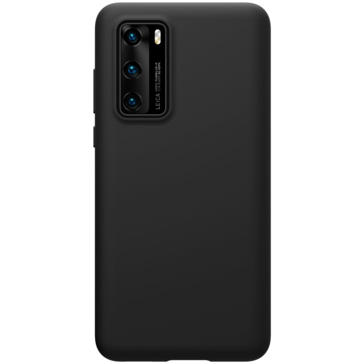 For Huawei P40 NILLKIN Feeling Series Shockproof Liquid Silicone Protective Case(Black) - Huawei Cases by NILLKIN | Online Shopping UK | buy2fix