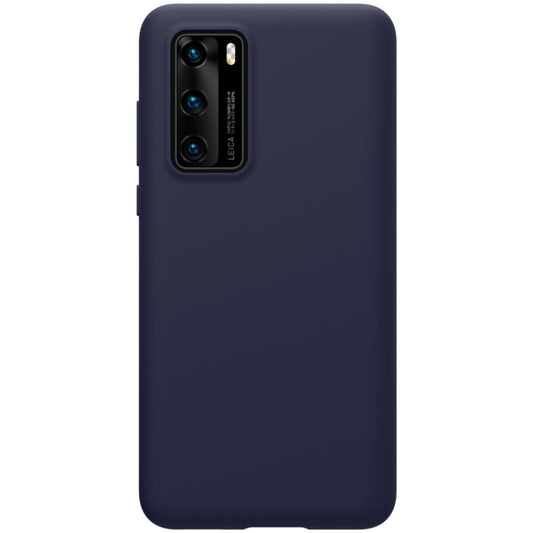 For Huawei P40 NILLKIN Feeling Series Shockproof Liquid Silicone Protective Case(Blue) - Huawei Cases by NILLKIN | Online Shopping UK | buy2fix