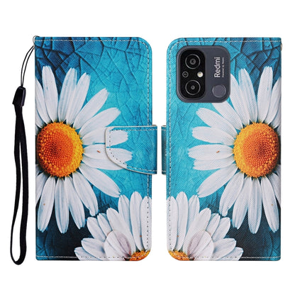 For Xiaomi Redmi 12C Colored Drawing Pattern Flip Leather Phone Case(Chrysanthemum) - Xiaomi Cases by buy2fix | Online Shopping UK | buy2fix