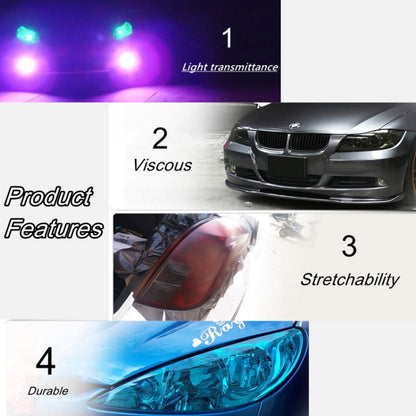 2pcs Car Headlight Protective Film Tail Light Film Motorcycle Fog Light Film, Size:30 x 100cm(Light Blue) - In Car by buy2fix | Online Shopping UK | buy2fix