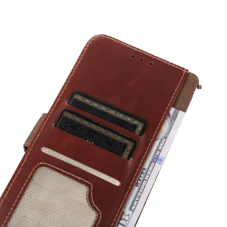 For Nokia C22 4G Crazy Horse Top Layer Cowhide Leather Phone Case(Brown) - Nokia Cases by buy2fix | Online Shopping UK | buy2fix