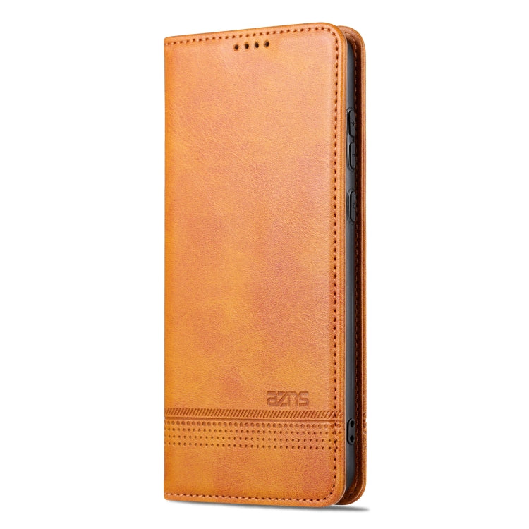 For Huawei P60 / P60 Pro AZNS Magnetic Calf Texture Flip Leather Phone Case(Light Brown) - Huawei Cases by AZNS | Online Shopping UK | buy2fix