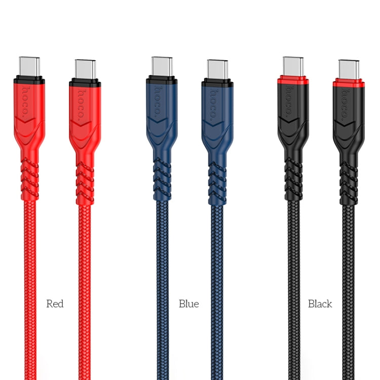 hoco X59 Victory 60W USB-C / Type-C to USB-C / Type-C Charging Data Dable, Length:1m(Red) - USB-C & Type-C Cable by hoco | Online Shopping UK | buy2fix