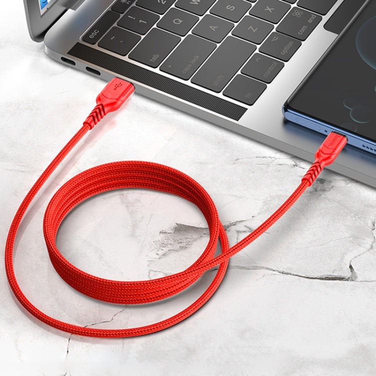 hoco X59 Victory 3A USB to USB-C / Type-C Charging Data Dable, Length:2m(Red) - USB-C & Type-C Cable by hoco | Online Shopping UK | buy2fix