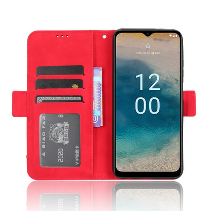 For Nokia G22 4G Skin Feel Calf Texture Card Slots Leather Phone Case(Red) - Nokia Cases by buy2fix | Online Shopping UK | buy2fix