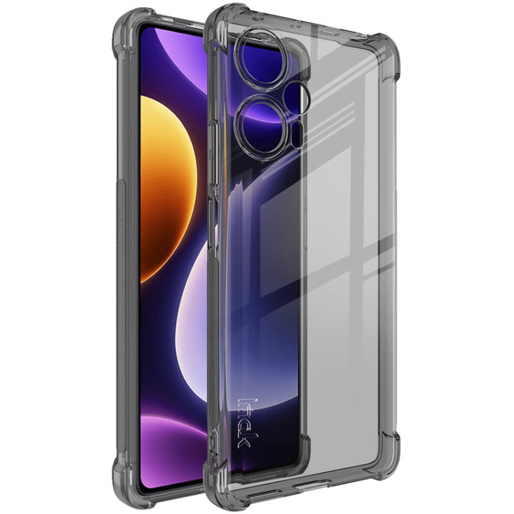 For Xiaomi Redmi Note 12 Turbo 5G/Poco F5 5G imak Shockproof Airbag TPU Phone Case(Transparent Black) - Xiaomi Cases by imak | Online Shopping UK | buy2fix