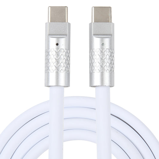 Mech Series 120W USB-C / Type-C to USB-C / Type-C Metal Plug Silicone Fast Charging Data Cable, Length: 1.2m(White) -  by buy2fix | Online Shopping UK | buy2fix