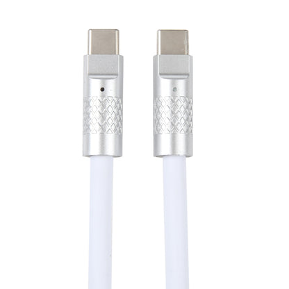 Mech Series 120W USB-C / Type-C to USB-C / Type-C Metal Plug Silicone Fast Charging Data Cable, Length: 1.2m(White) -  by buy2fix | Online Shopping UK | buy2fix