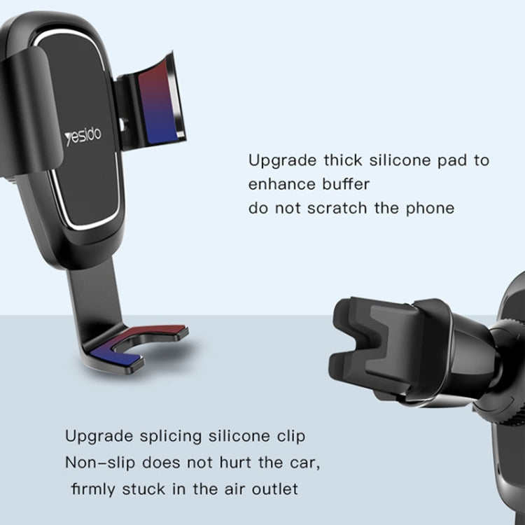 Yesido C71 Car Air Vent Rotatable Phone Holder(Black) -  by Yesido | Online Shopping UK | buy2fix