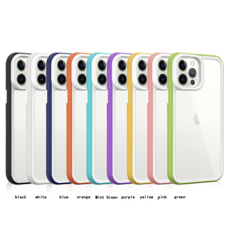 For iPhone 13 Color Frame 2 in 1 Hollow Cooling Phone Case(Mint Green) - iPhone 13 Cases by buy2fix | Online Shopping UK | buy2fix
