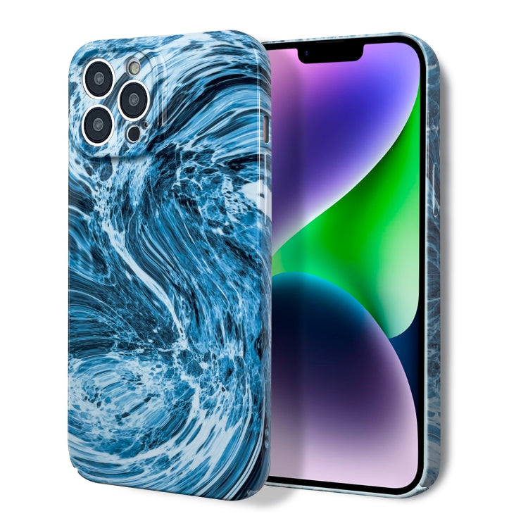 For iPhone 11 Pro Marble Pattern Phone Case(Navy Blue White) - iPhone 11 Pro Cases by buy2fix | Online Shopping UK | buy2fix