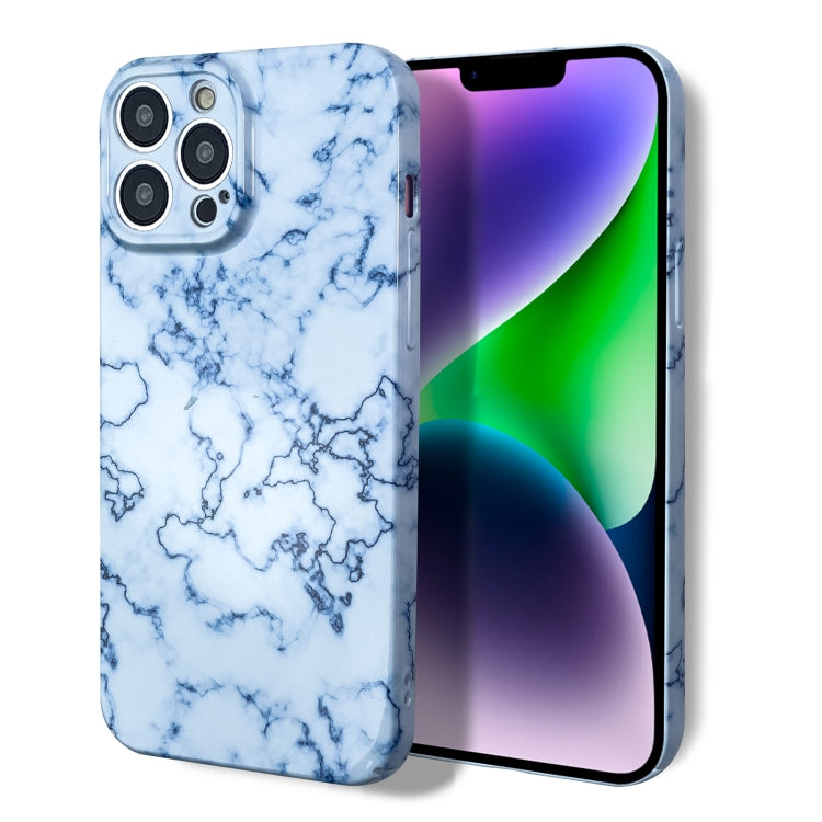 For iPhone 11 Marble Pattern Phone Case(Blue White) - iPhone 11 Cases by buy2fix | Online Shopping UK | buy2fix