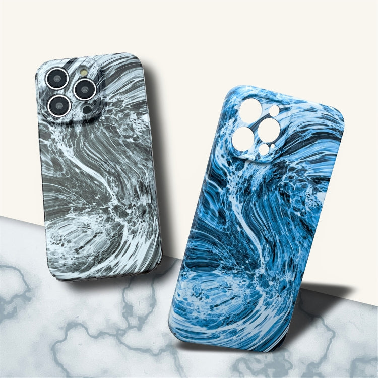 For iPhone 12 Marble Pattern Phone Case(Purple White) - iPhone 12 / 12 Pro Cases by buy2fix | Online Shopping UK | buy2fix