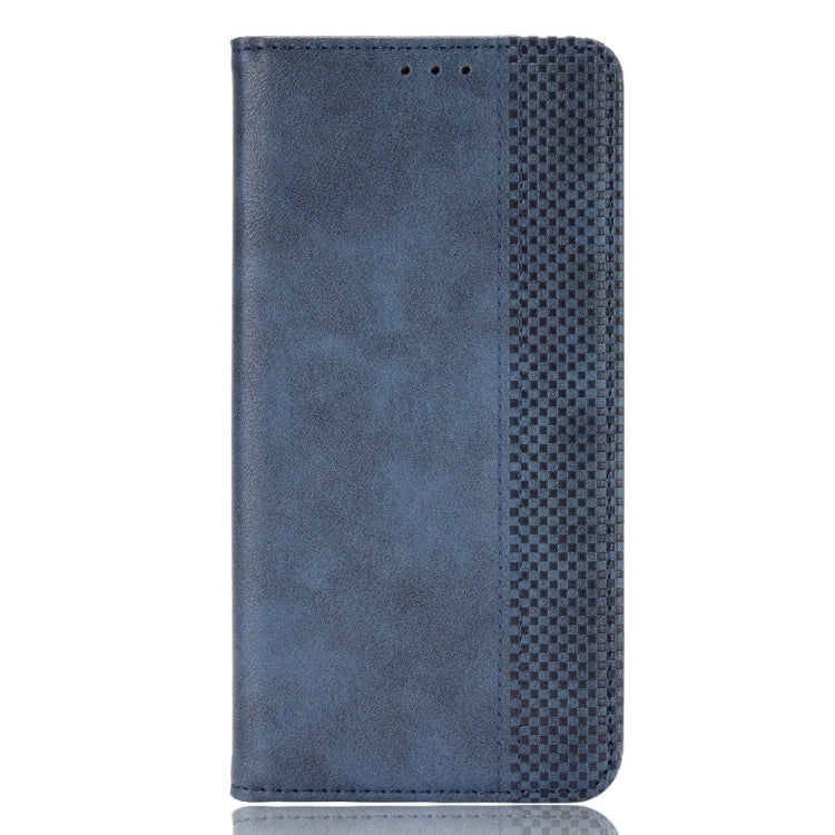 For Xiaomi Poco F5 5G / Redmi Note12 Turbo 5G Magnetic Buckle Retro Texture Leather Phone Case(Blue) - Xiaomi Cases by buy2fix | Online Shopping UK | buy2fix