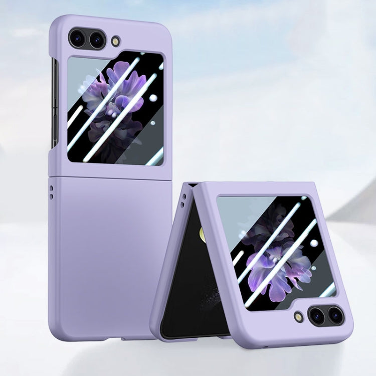 For Samsung Galaxy Z Flip5 Fuel Injection Integrated PC Skin Feel Phone Case(Purple) - Galaxy Z Flip5 Cases by buy2fix | Online Shopping UK | buy2fix