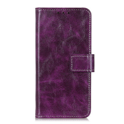 For Xiaomi Redmi 12 4G Retro Crazy Horse Texture Horizontal Flip Leather Phone Case(Purple) - Xiaomi Cases by buy2fix | Online Shopping UK | buy2fix