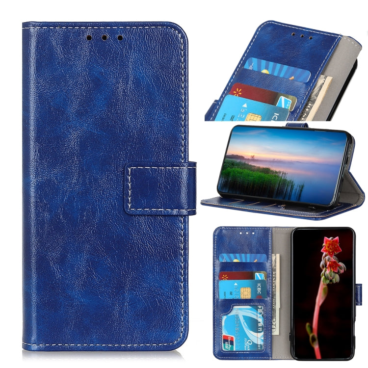 For Xiaomi Redmi 12 4G Retro Crazy Horse Texture Horizontal Flip Leather Phone Case(Blue) - Xiaomi Cases by buy2fix | Online Shopping UK | buy2fix