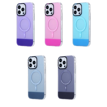 For iPhone 13 PC + TPU IMD MagSafe Magnetic Phone Case(Blue) - iPhone 13 Cases by buy2fix | Online Shopping UK | buy2fix