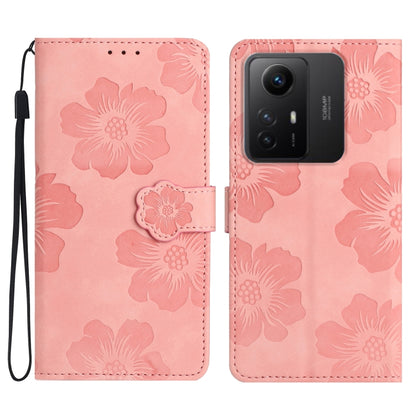 For Xiaomi Redmi Note 12S Flower Embossing Pattern Leather Phone Case(Pink) - Xiaomi Cases by buy2fix | Online Shopping UK | buy2fix