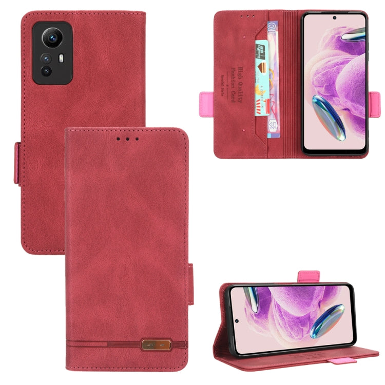 For Xiaomi Redmi Note 12S 4G Magnetic Clasp Leather Phone Case(Red) - Xiaomi Cases by buy2fix | Online Shopping UK | buy2fix