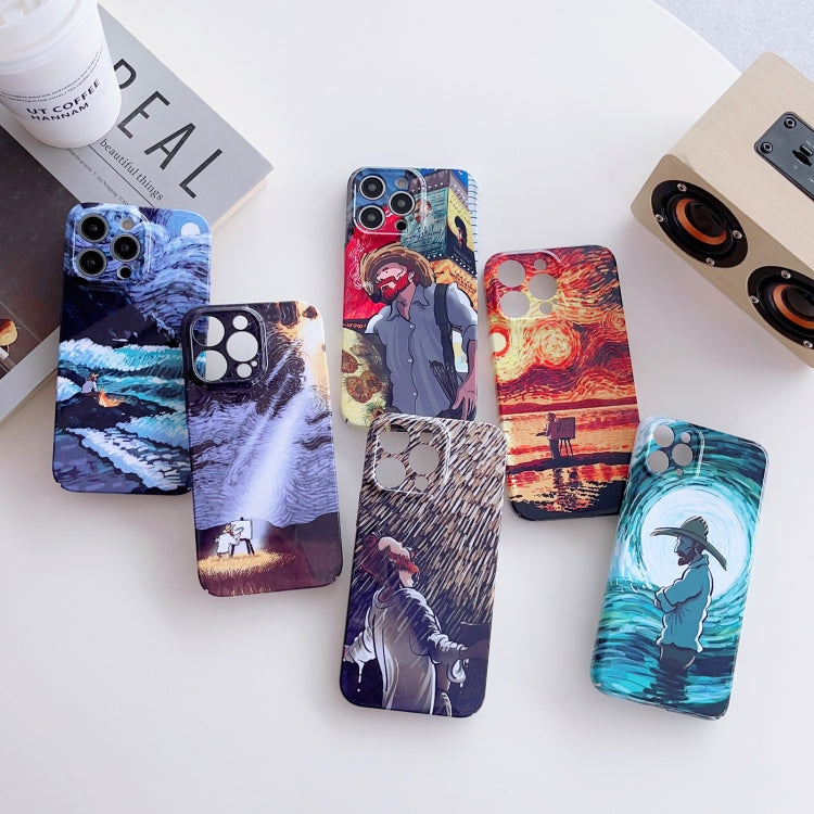 For iPhone 11 Pro Max Precise Hole Oil Painting Pattern PC Phone Case(Thinker) - iPhone 11 Pro Max Cases by buy2fix | Online Shopping UK | buy2fix