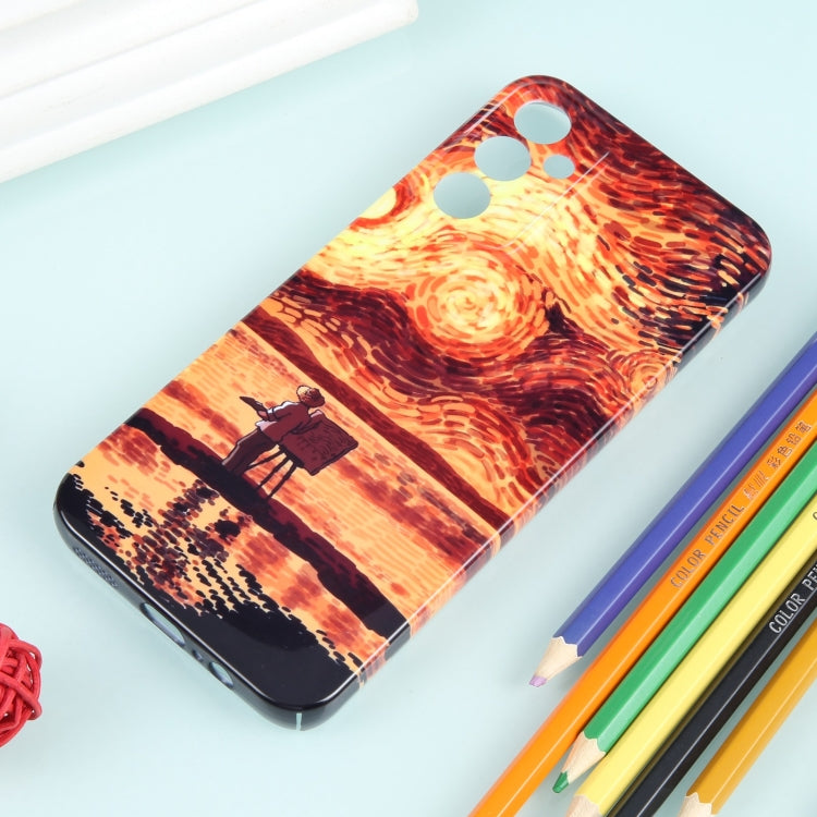 For Samsung Galaxy S23+ 5G Precise Hole Oil Painting Pattern PC Phone Case(Sunset) - Galaxy S23+ 5G Cases by buy2fix | Online Shopping UK | buy2fix
