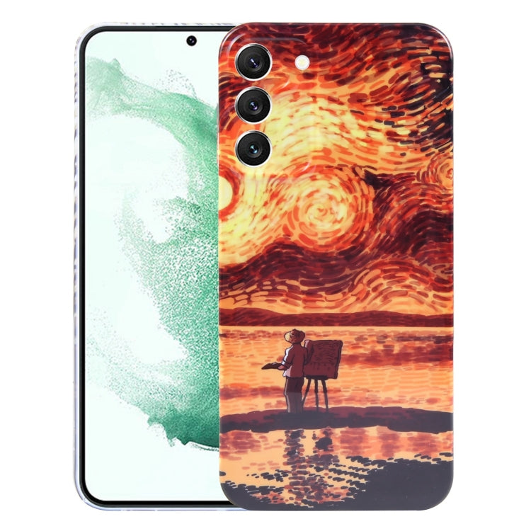 For Samsung Galaxy S22+ 5G Precise Hole Oil Painting Pattern PC Phone Case(Sunset) - Galaxy S22+ 5G Cases by buy2fix | Online Shopping UK | buy2fix