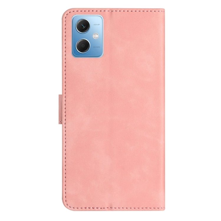 For Xiaomi Redmi Note 12 5G Global Seven Butterflies Embossed Leather Phone Case(Pink) - Note 12 Cases by buy2fix | Online Shopping UK | buy2fix