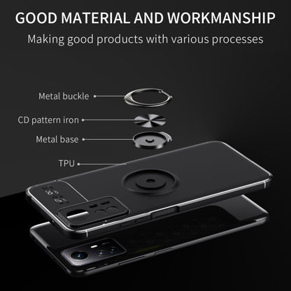 For Xiaomi Redmi Note 12S Metal Ring Holder TPU Phone Case(Black+Red) - Xiaomi Cases by buy2fix | Online Shopping UK | buy2fix