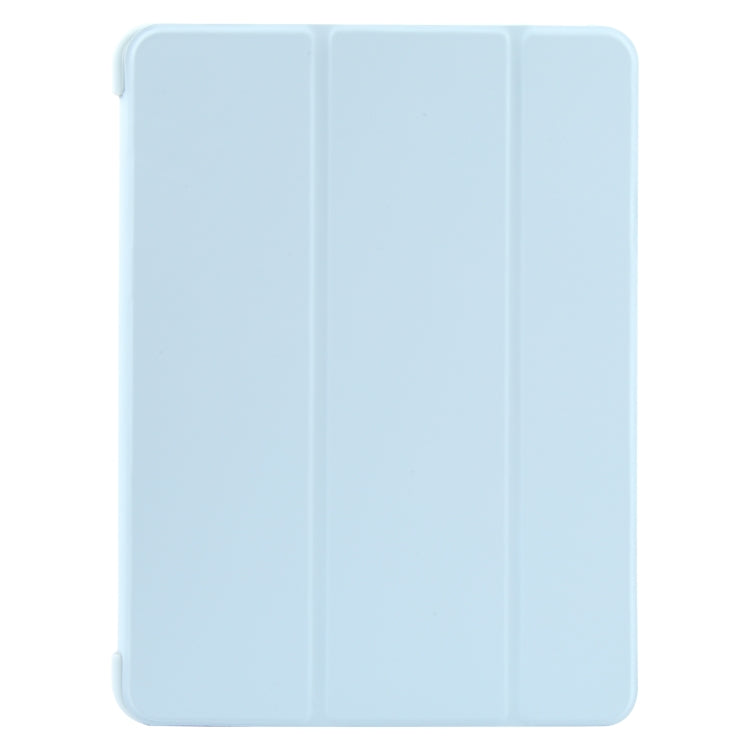 For iPad 10.9 2022 / Air 5 / Air 4 GEBEI 3-folding Holder Shockproof Flip Leather Tablet Case(Sky Blue) - iPad 10th Gen 10.9 Cases by GEBEI | Online Shopping UK | buy2fix
