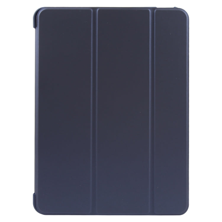 For iPad 10.9 2022 / Air 5 / Air 4 GEBEI 3-folding Holder Shockproof Flip Leather Tablet Case(Dark Blue) - iPad 10th Gen 10.9 Cases by GEBEI | Online Shopping UK | buy2fix