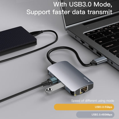 Yesido HB15 6 in 1 USB-C / Type-C Ports Multifunctional Docking Station HUB Adapter - USB HUB by Yesido | Online Shopping UK | buy2fix