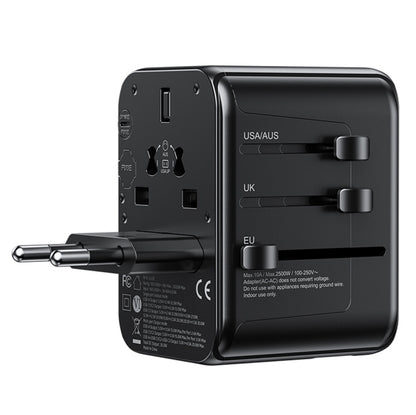 WK WP-U03 30W Multi Plug Travel Charger(Black) - International Plug Adaptor by WK | Online Shopping UK | buy2fix