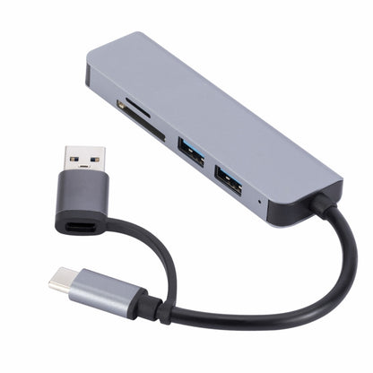 2302 5 in 1 USB+USB-C/Type-C to USB Multi-function Docking Station HUB Adapter - USB HUB by buy2fix | Online Shopping UK | buy2fix