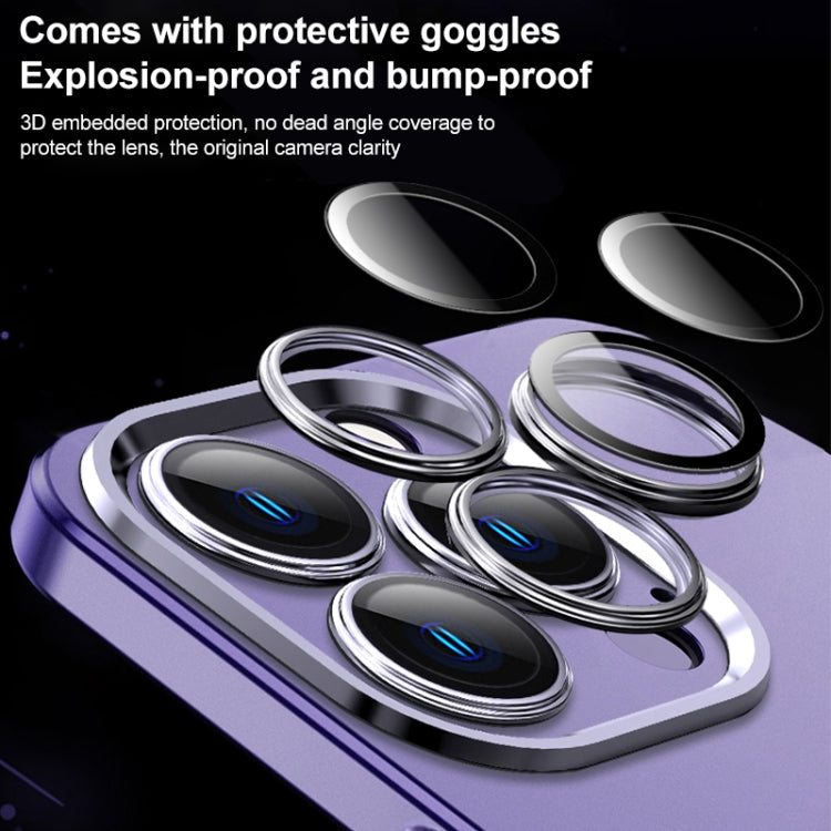 For iPhone 14 Pro Frosted Metal Material Phone Case with Lens Protection(Black) - iPhone 14 Pro Cases by buy2fix | Online Shopping UK | buy2fix